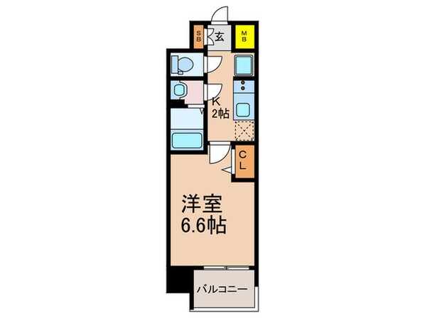 ｱﾄﾞﾊﾞﾝｽ大阪ｳﾞｪﾝﾃｨ(1401)の物件間取画像